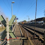 Mit einem letzten Blick auf die Regionalbahn RB 75 (Aschaffenburg - Darmstadt - Mainz - Wiesbaden und retour) beendete die GLB-Gruppe ihren Klein-Gerauer Rundgang bei traumhaftem Februarwetter.